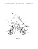 FOLDABLE STROLLER FRAME WITH AN AUTO-EXTENDING WHEEL DISTANCE ADJUSTMENT diagram and image