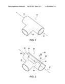 Modified Pipe Tee, an Associated Combination Fitting and Method of Use     Thereof diagram and image