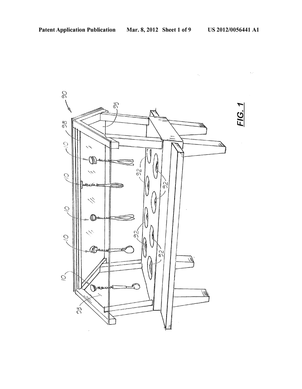 Sanitary Utensil Mounting System for Self-Serving Food Area - diagram, schematic, and image 02