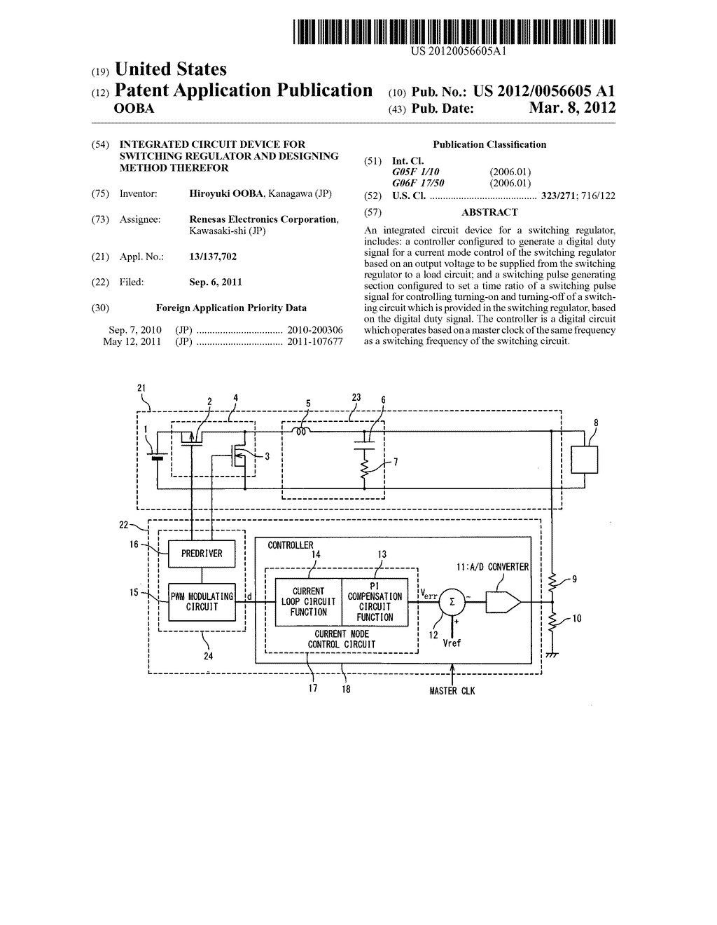 Integrated circuit device for switching regulator and designing method     therefor - diagram, schematic, and image 01