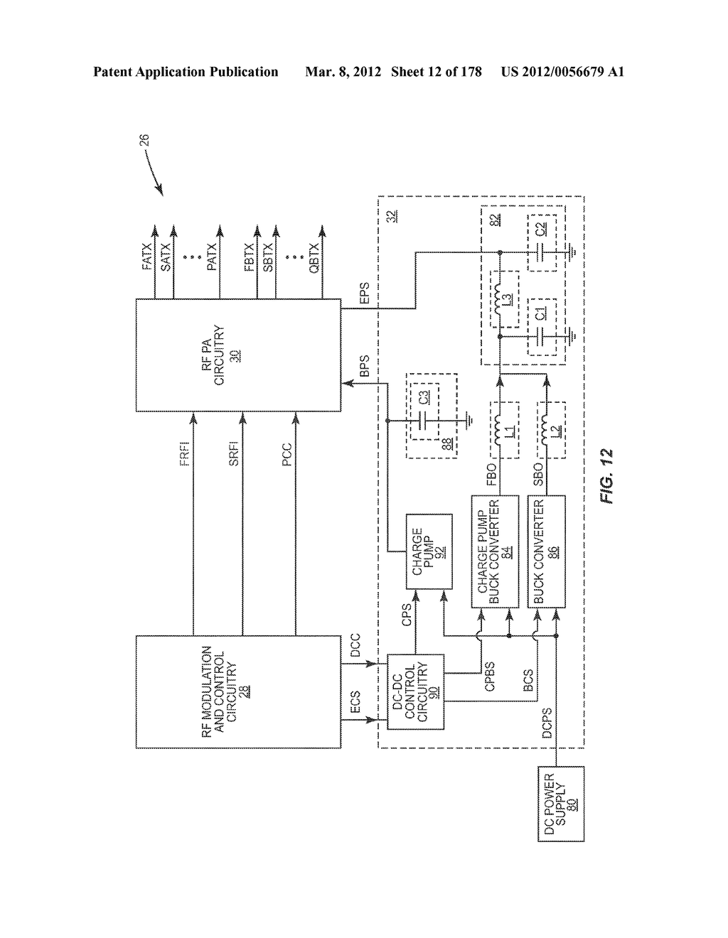 SPLIT CURRENT CURRENT DIGITAL-TO-ANALOG CONVERTER (IDAC) FOR DYNAMIC     DEVICE SWITCHING (DDS) OF AN RF PA STAGE - diagram, schematic, and image 13