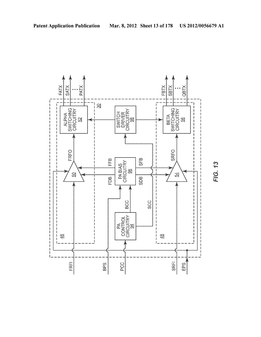 SPLIT CURRENT CURRENT DIGITAL-TO-ANALOG CONVERTER (IDAC) FOR DYNAMIC     DEVICE SWITCHING (DDS) OF AN RF PA STAGE - diagram, schematic, and image 14