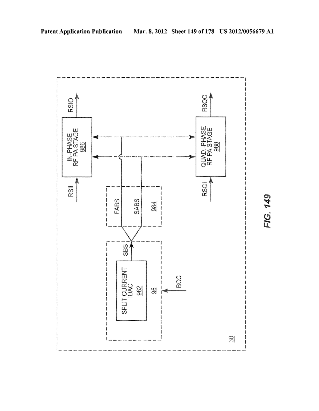 SPLIT CURRENT CURRENT DIGITAL-TO-ANALOG CONVERTER (IDAC) FOR DYNAMIC     DEVICE SWITCHING (DDS) OF AN RF PA STAGE - diagram, schematic, and image 150