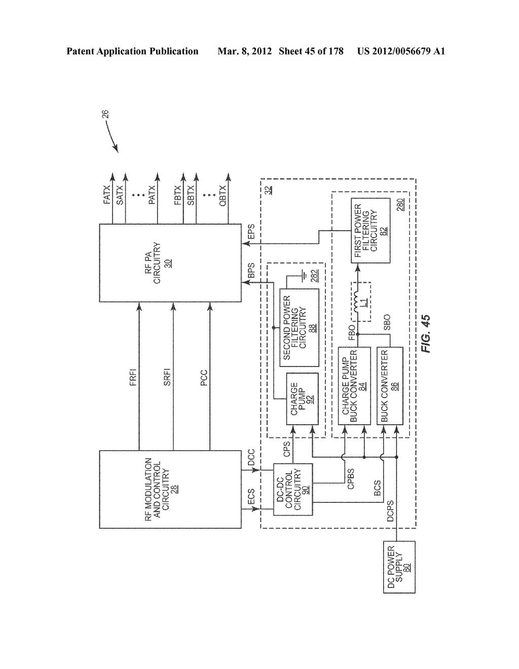 SPLIT CURRENT CURRENT DIGITAL-TO-ANALOG CONVERTER (IDAC) FOR DYNAMIC     DEVICE SWITCHING (DDS) OF AN RF PA STAGE - diagram, schematic, and image 46