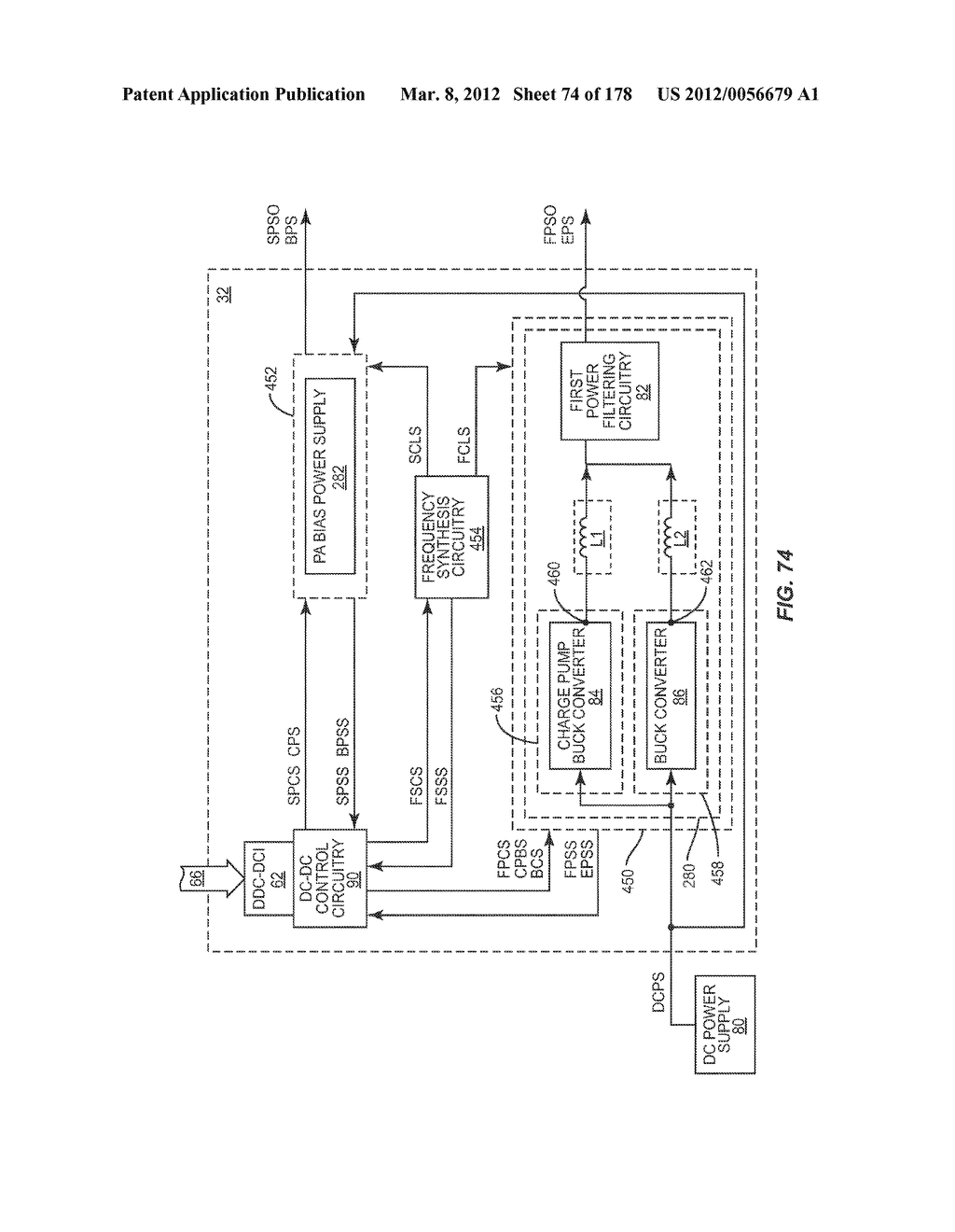 SPLIT CURRENT CURRENT DIGITAL-TO-ANALOG CONVERTER (IDAC) FOR DYNAMIC     DEVICE SWITCHING (DDS) OF AN RF PA STAGE - diagram, schematic, and image 75