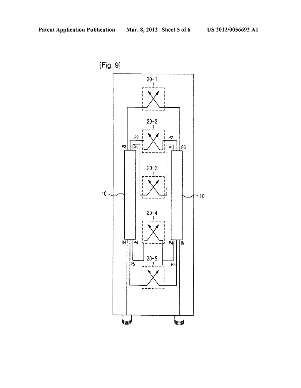 MULTI-LINE PHASE SHIFTER FOR VERTICAL BEAM TILT-CONTROLLED ANTENNA - diagram, schematic, and image 06