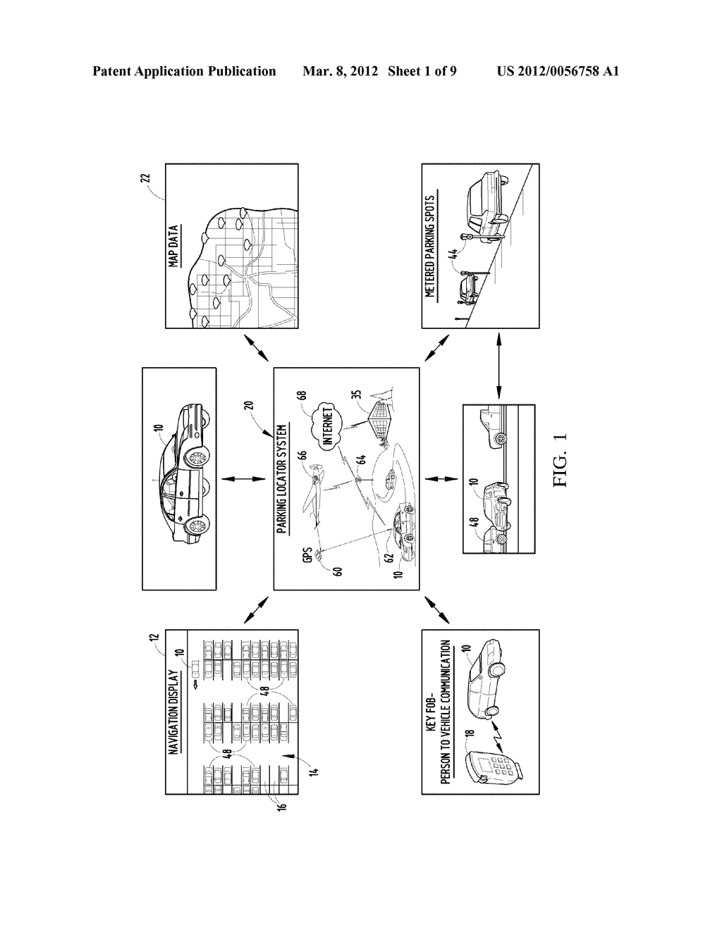 VEHICLE PARKING SPOT LOCATOR SYSTEM AND METHOD USING CONNECTED VEHICLES - diagram, schematic, and image 02