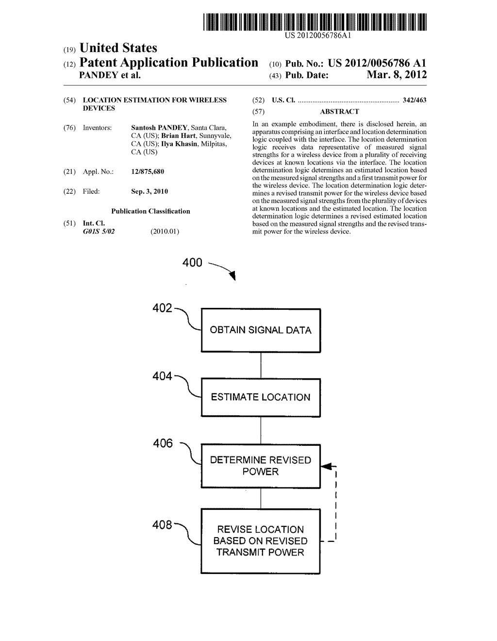 LOCATION ESTIMATION FOR WIRELESS DEVICES - diagram, schematic, and image 01