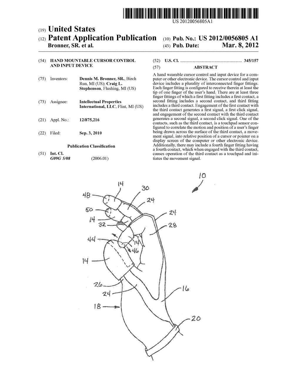 HAND MOUNTABLE CURSOR CONTROL AND INPUT DEVICE - diagram, schematic, and image 01