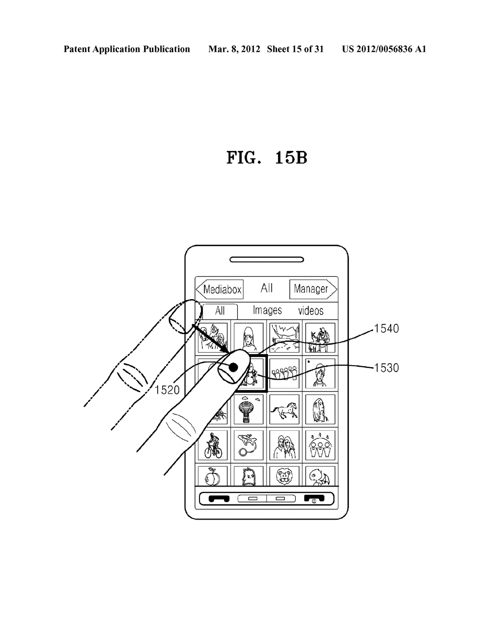 METHOD AND APPARATUS FOR SELECTING REGION ON SCREEN OF MOBILE DEVICE - diagram, schematic, and image 16