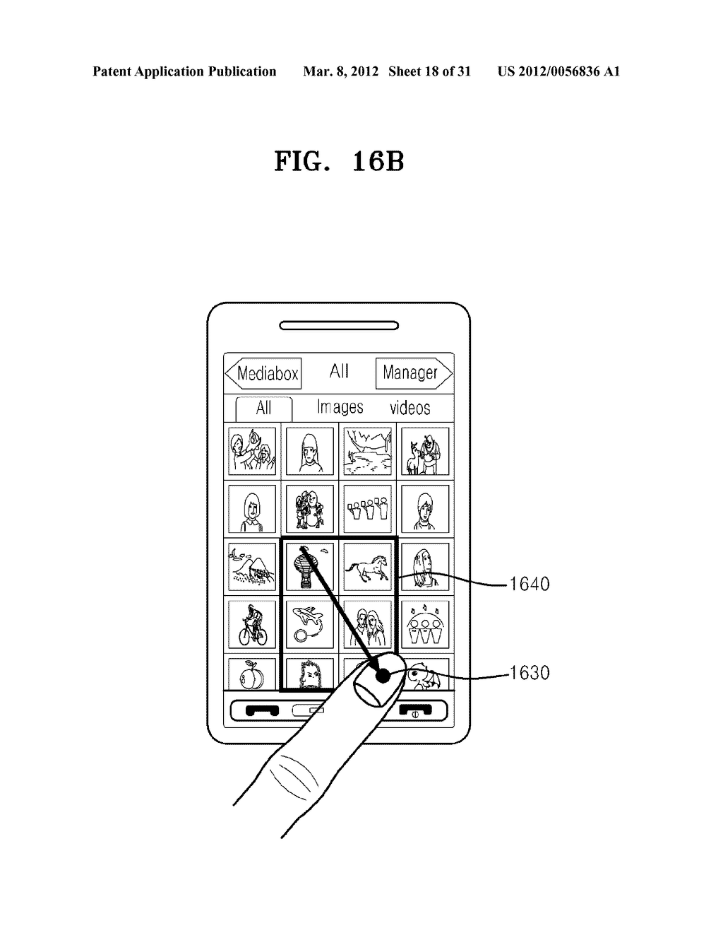 METHOD AND APPARATUS FOR SELECTING REGION ON SCREEN OF MOBILE DEVICE - diagram, schematic, and image 19