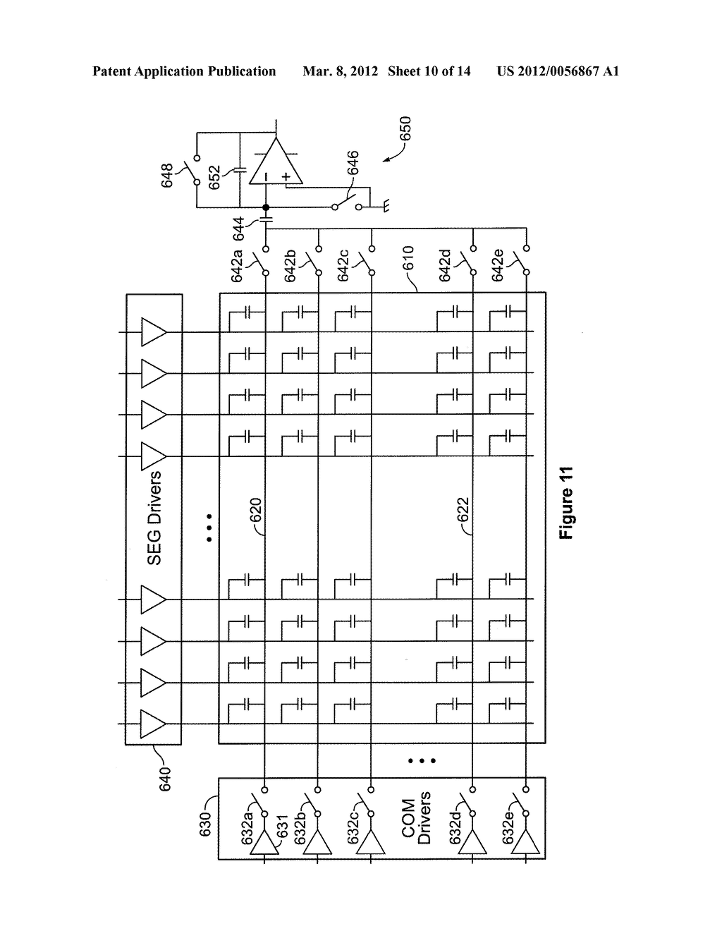 SYSTEM AND METHOD OF LEAKAGE CURRENT COMPENSATION WHEN SENSING STATES OF     DISPLAY ELEMENTS - diagram, schematic, and image 11