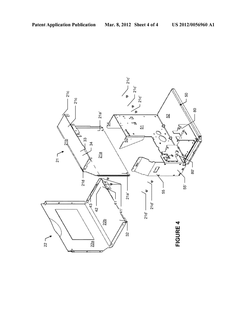 Two-Piece Hinged Housing and Frame for a Printer - diagram, schematic, and image 05