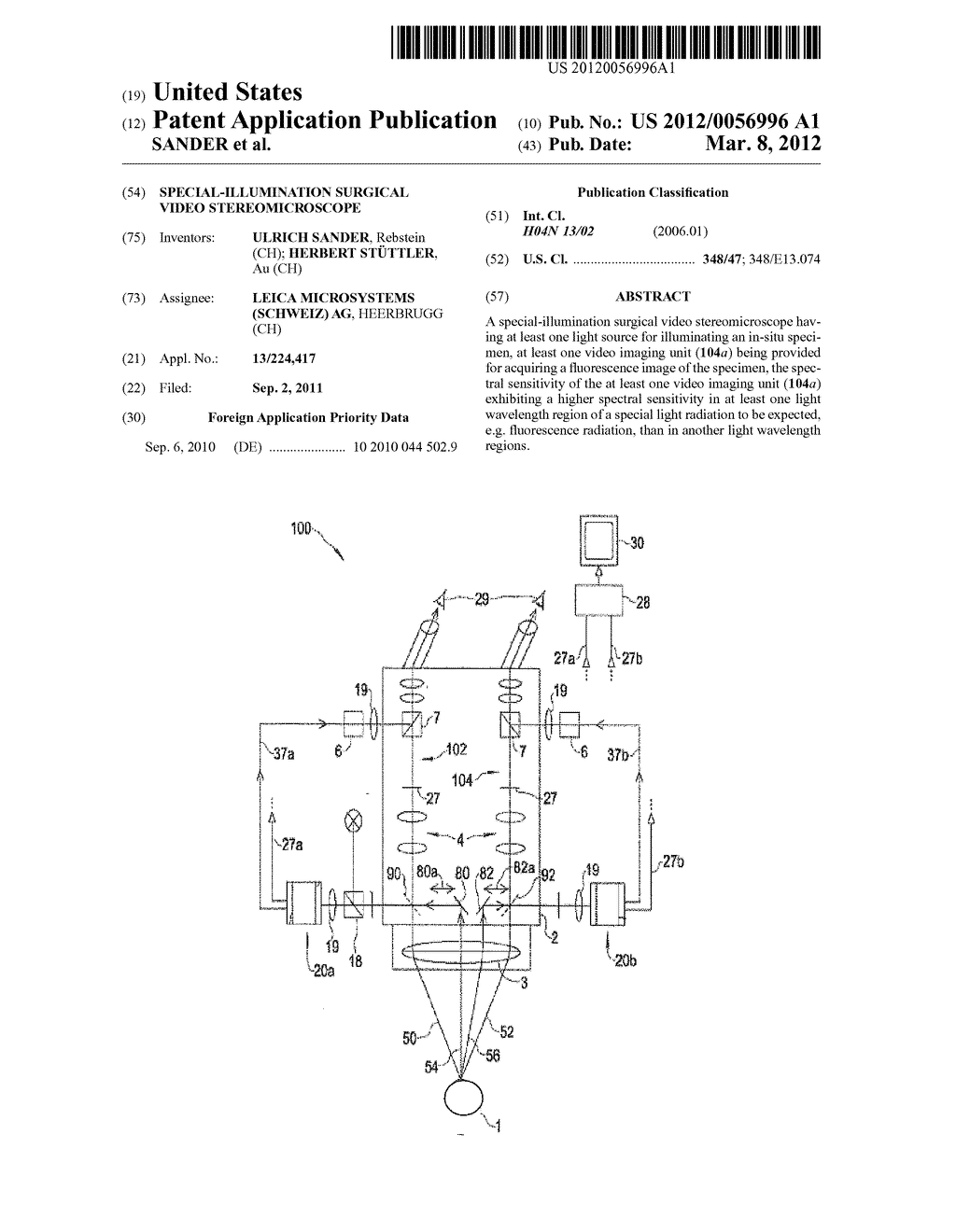 SPECIAL-ILLUMINATION SURGICAL VIDEO STEREOMICROSCOPE - diagram, schematic, and image 01