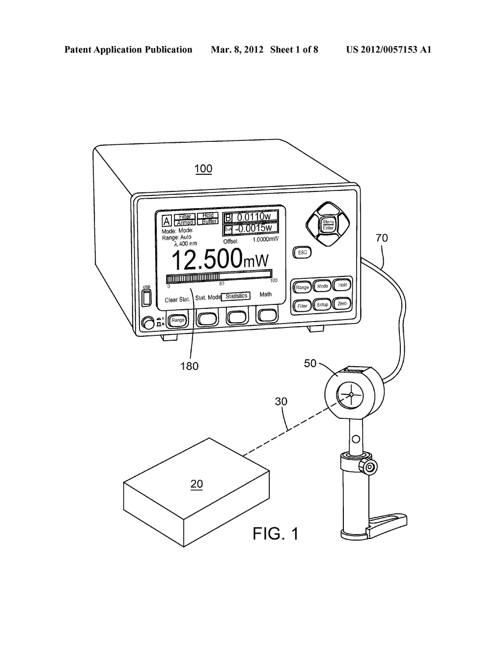 MACHINE AND METHOD FOR MEASURING A CHARACTERISTIC OF AN OPTICAL SIGNAL - diagram, schematic, and image 02