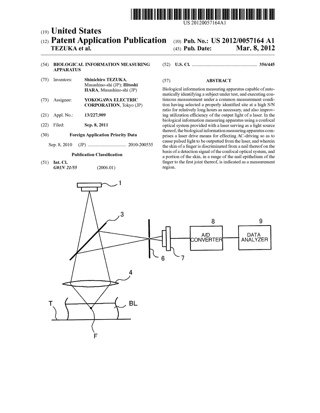 BIOLOGICAL INFORMATION MEASURING APPARATUS - diagram, schematic, and image 01