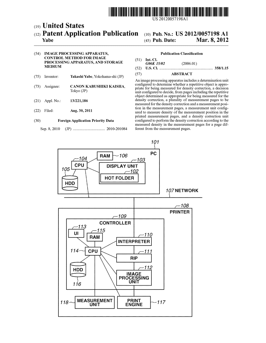 IMAGE PROCESSING APPARATUS, CONTROL METHOD FOR IMAGE PROCESSING APPARATUS,     AND STORAGE MEDIUM - diagram, schematic, and image 01