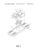 ILLUMINATING APPARATUS HAVING HEAT DISSIPATION BASE AND MULTILAYER     ARRAY-TYPE LED MODULE diagram and image