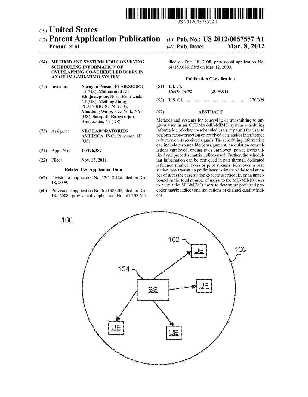 Method and Systems for Conveying Scheduling Information of Overlapping     Co-Scheduled Users in an OFDMA-MU-MIMO System - diagram, schematic, and image 01