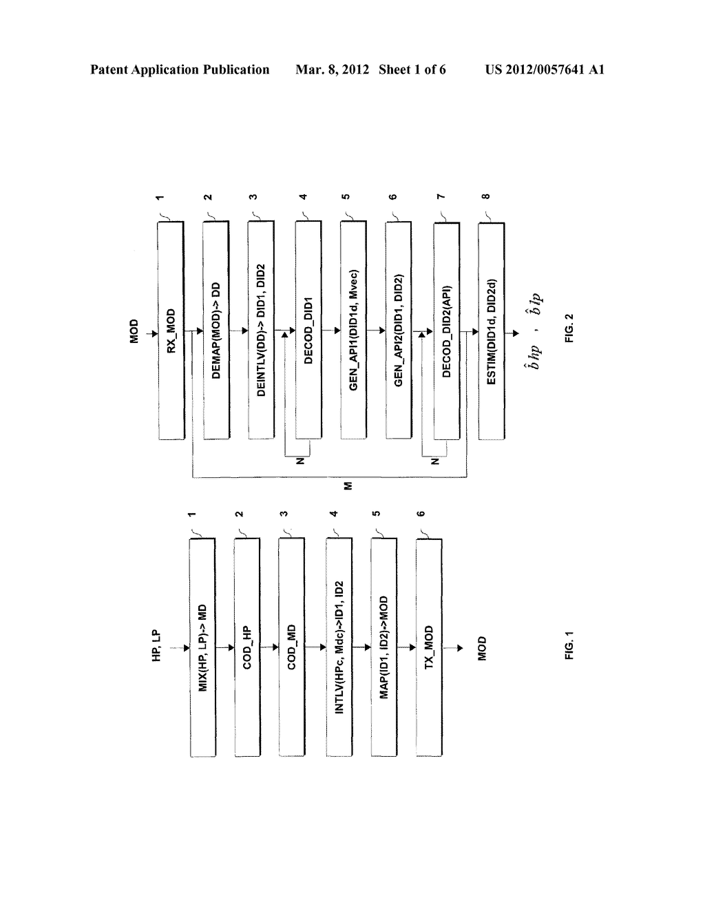TRANSMITTING METHOD AND A RECEIVING METHOD OF A MODULATED DATA STREAM - diagram, schematic, and image 02
