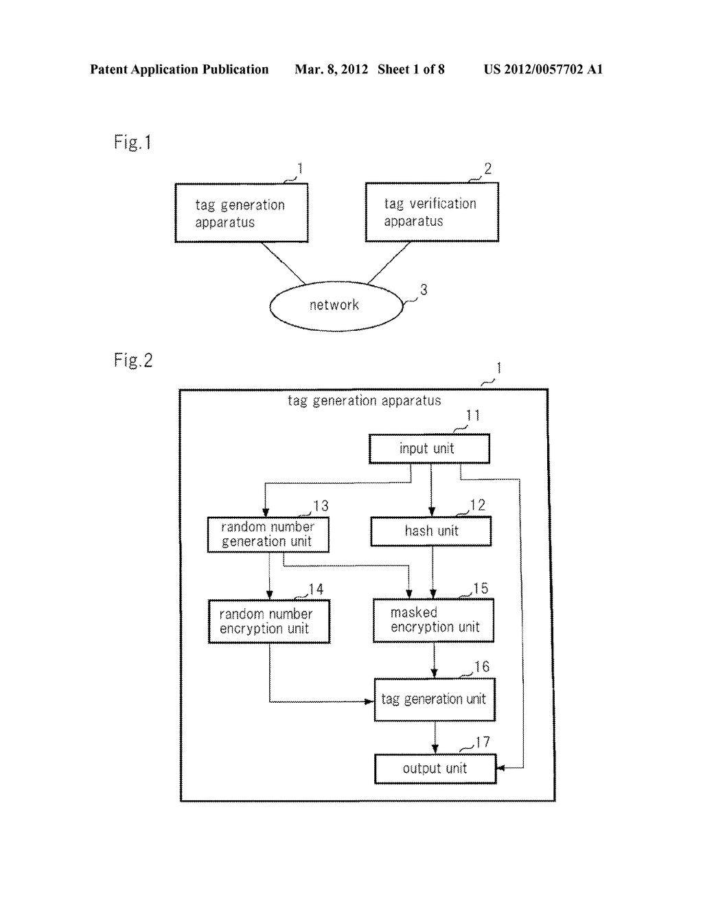 TAG GENERATION APPARATUS, TAG VERIFICATION APPARATUS, COMMUNICATION     SYSTEM, TAG GENERATION METHOD, TAG VERIFICATION METHOD, AND RECORDING     MEDIUM - diagram, schematic, and image 02