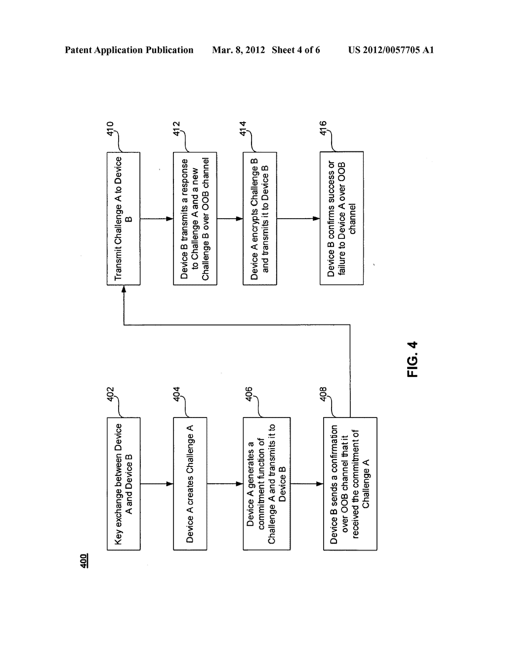 TWO-WAY AUTHENTICATION BETWEEN TWO COMMUNICATION ENDPOINTS USING A ONE-WAY     OUT-OF-BAND (OOB) CHANNEL - diagram, schematic, and image 05