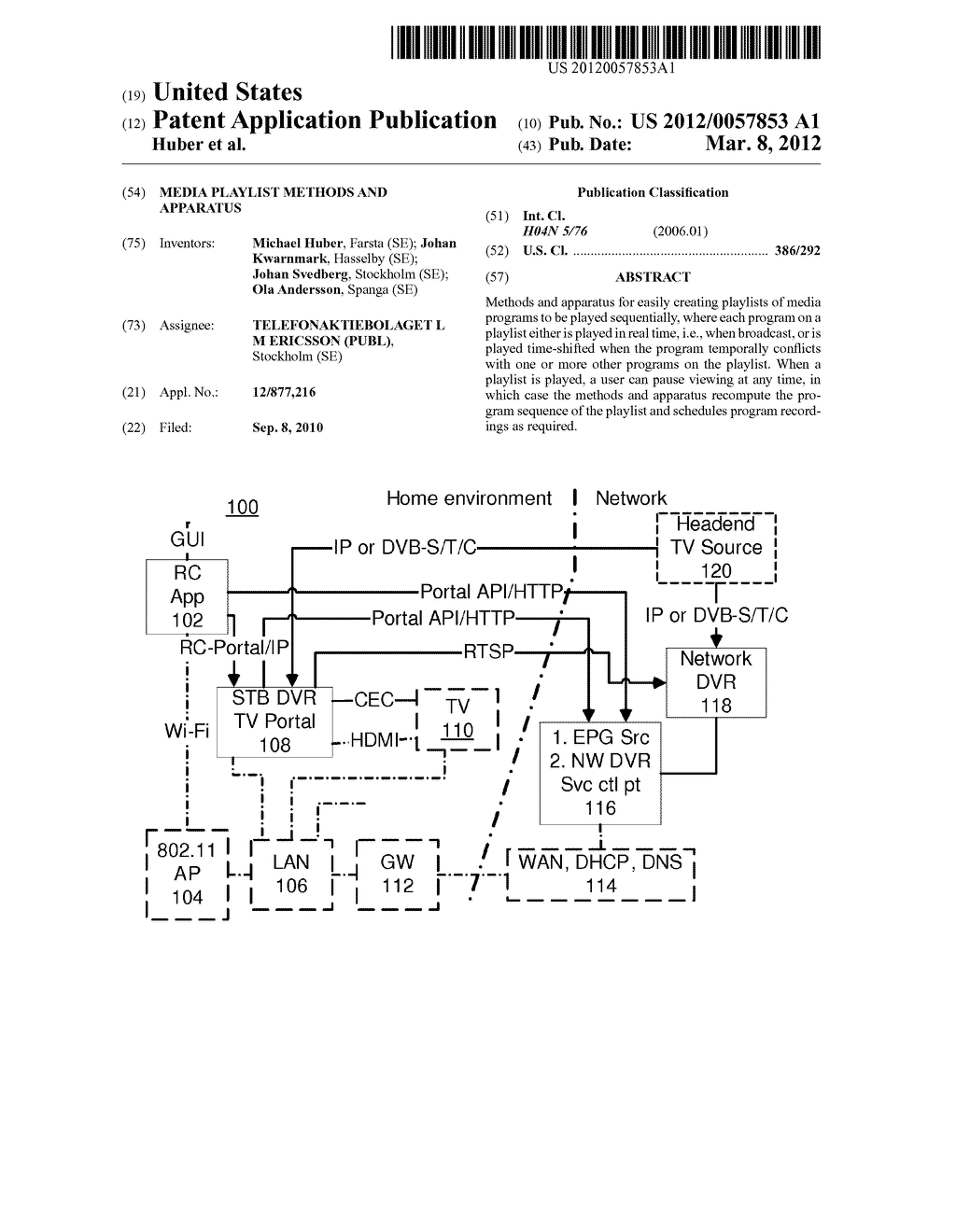 Media Playlist Methods and Apparatus - diagram, schematic, and image 01