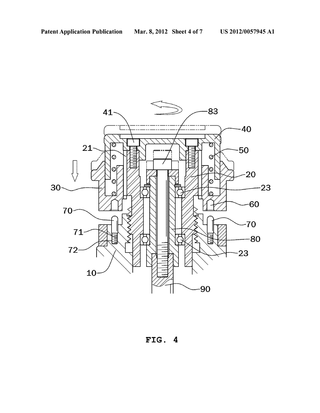 CHAMFER DEVICE FOR MACHINING WELD BEAD SURFACE WHICH ALLOWS ONE-TOUCH     CHAMFERING-AMOUNT ADJUSTMENT - diagram, schematic, and image 05