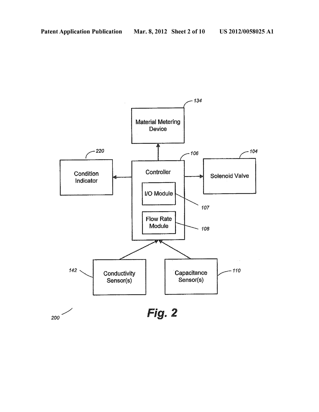 MATERIAL DISPENSING SYSTEM AND METHOD WITH CAPACITANCE SENSOR ASSEMBLY - diagram, schematic, and image 03