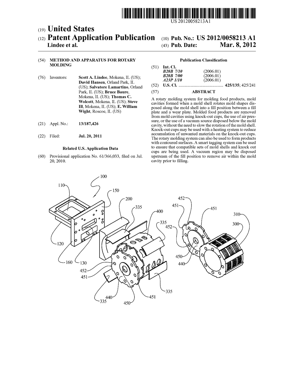 METHOD AND APPARATUS FOR ROTARY MOLDING - diagram, schematic, and image 01