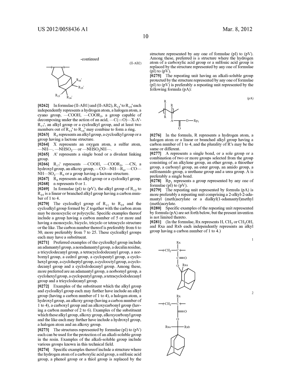 PATTERN FORMING METHOD, RESIST COMPOSITION FOR MULTIPLE DEVELOPMENT USED     IN THE PATTERN FORMING METHOD, DEVELOPER FOR NEGATIVE DEVELOPMENT USED IN     THE PATTERN FORMING METHOD, AND RINSING SOLUTION FOR NEGATIVE DEVELOPMENT     USED IN THE PATTERN FORMING METHOD - diagram, schematic, and image 17