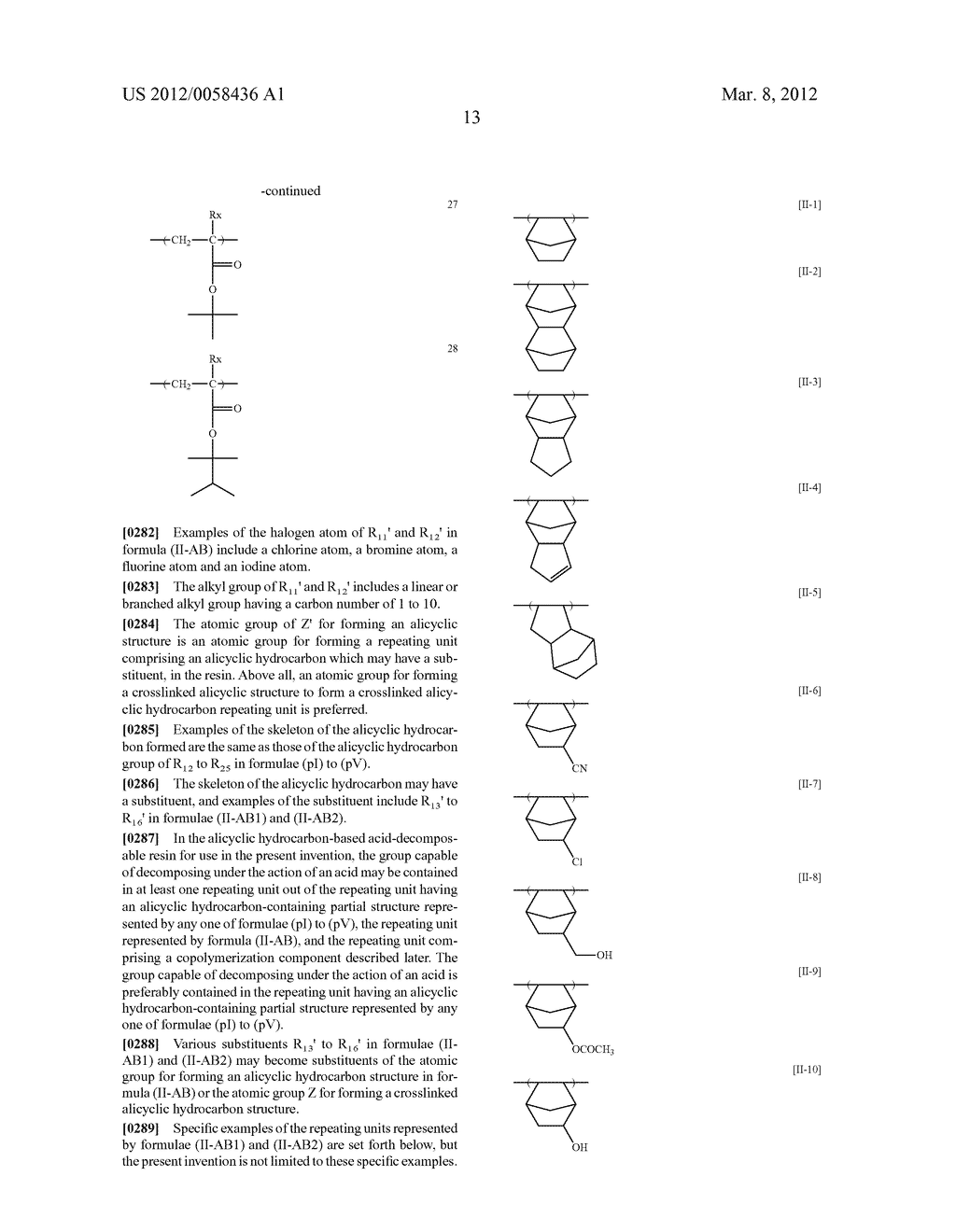 PATTERN FORMING METHOD, RESIST COMPOSITION FOR MULTIPLE DEVELOPMENT USED     IN THE PATTERN FORMING METHOD, DEVELOPER FOR NEGATIVE DEVELOPMENT USED IN     THE PATTERN FORMING METHOD, AND RINSING SOLUTION FOR NEGATIVE DEVELOPMENT     USED IN THE PATTERN FORMING METHOD - diagram, schematic, and image 20