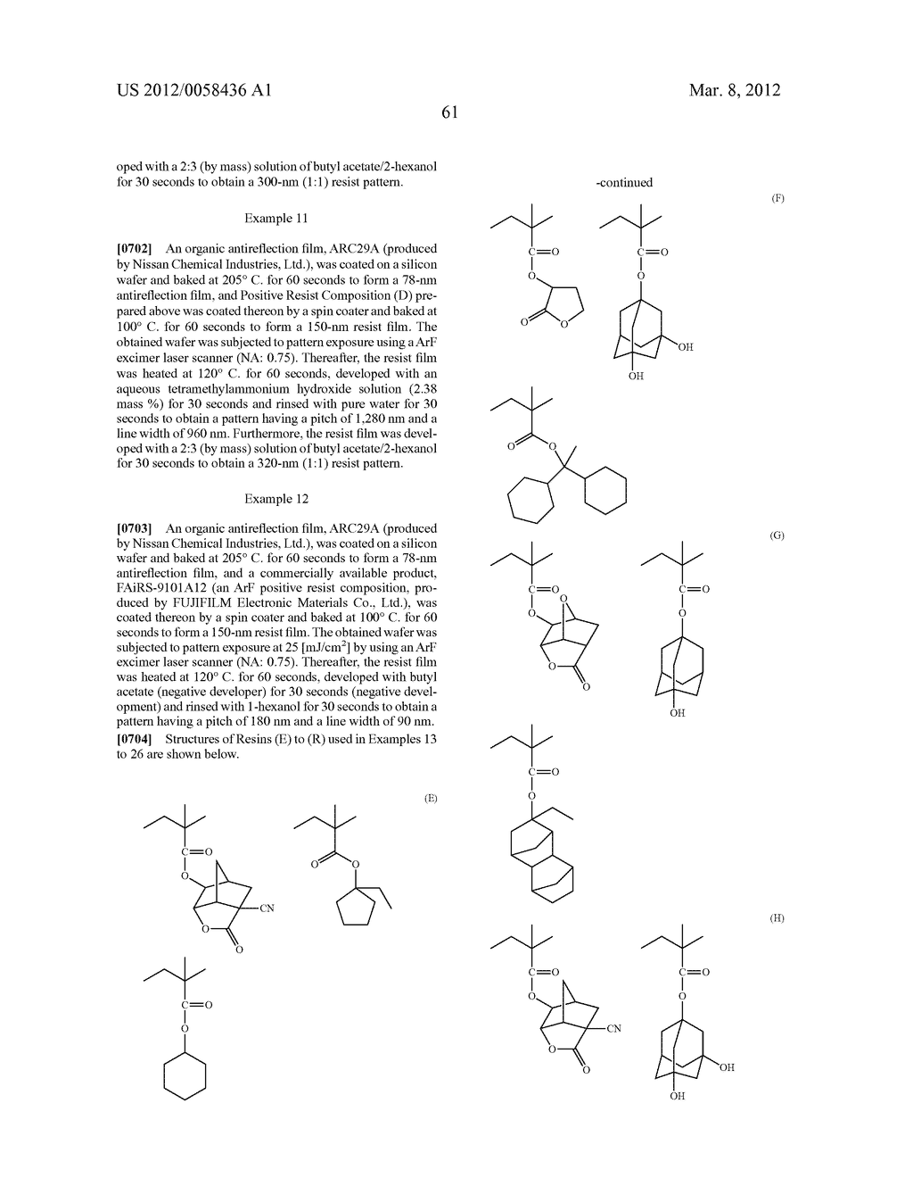 PATTERN FORMING METHOD, RESIST COMPOSITION FOR MULTIPLE DEVELOPMENT USED     IN THE PATTERN FORMING METHOD, DEVELOPER FOR NEGATIVE DEVELOPMENT USED IN     THE PATTERN FORMING METHOD, AND RINSING SOLUTION FOR NEGATIVE DEVELOPMENT     USED IN THE PATTERN FORMING METHOD - diagram, schematic, and image 68