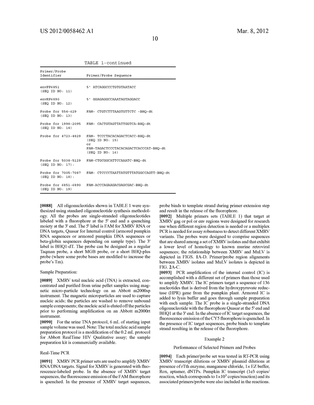 MOLECULAR DETECTION OF XMRV INFECTION - diagram, schematic, and image 31