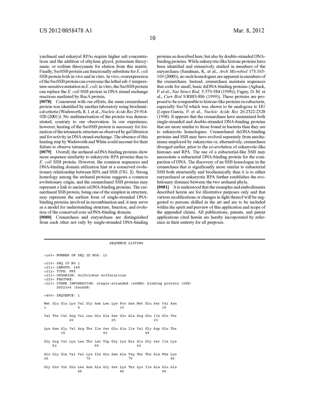 MULTIMERS OF S. SOLFATARICUS SINGLE-STRANDED DNA-BINDING PROTEIN AND     METHODS OF USE THEREOF - diagram, schematic, and image 19