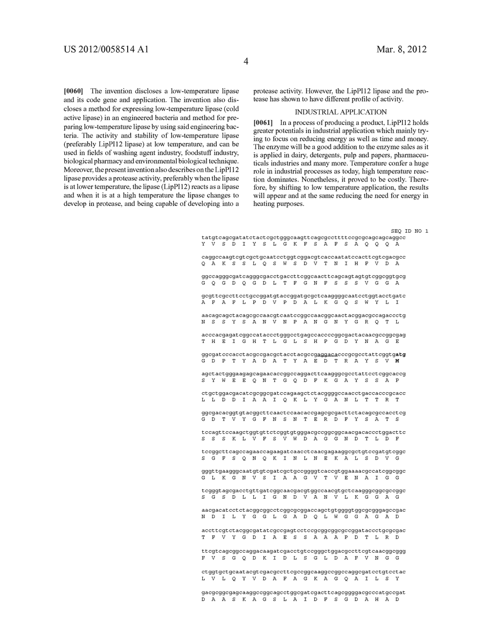 COLD ACTIVE ENZYME AND METHOD THEREOF - diagram, schematic, and image 34