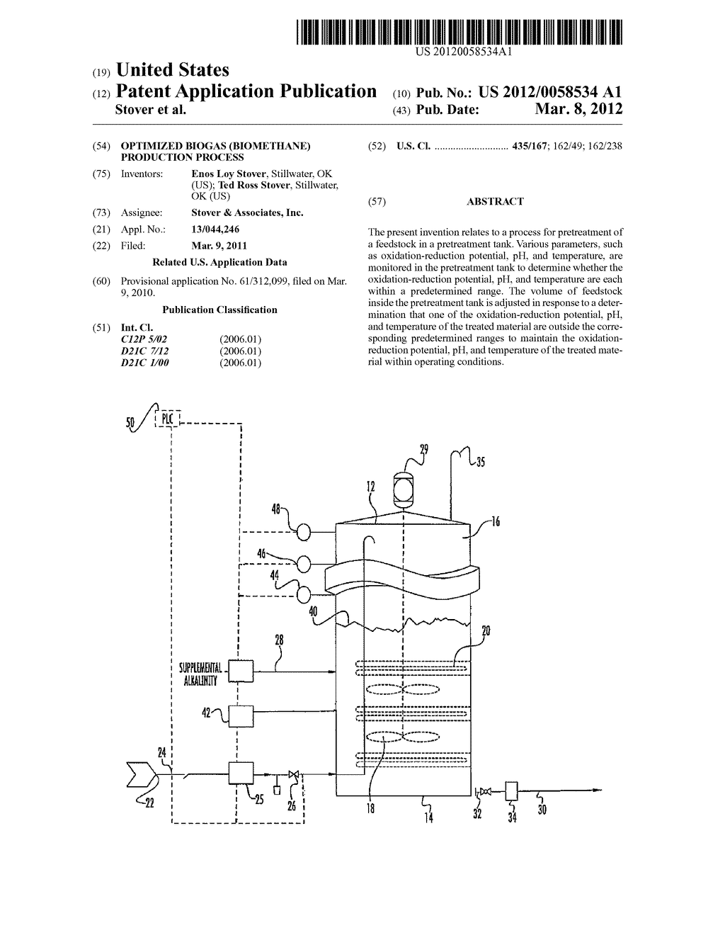 OPTIMIZED BIOGAS (BIOMETHANE) PRODUCTION PROCESS - diagram, schematic, and image 01