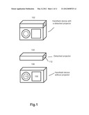 Handheld Media and Communication Device with a Detachable Projector diagram and image