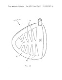 GOLF CLUB WITH OPTIMUM MOMENTS OF INERTIA IN THE VERTICAL AND HOSEL AXES diagram and image