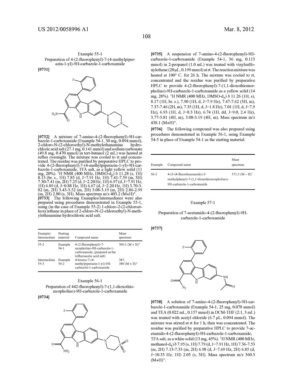 CARBAZOLE CARBOXAMIDE COMPOUNDS USEFUL AS KINASE INHIBITORS - diagram, schematic, and image 109