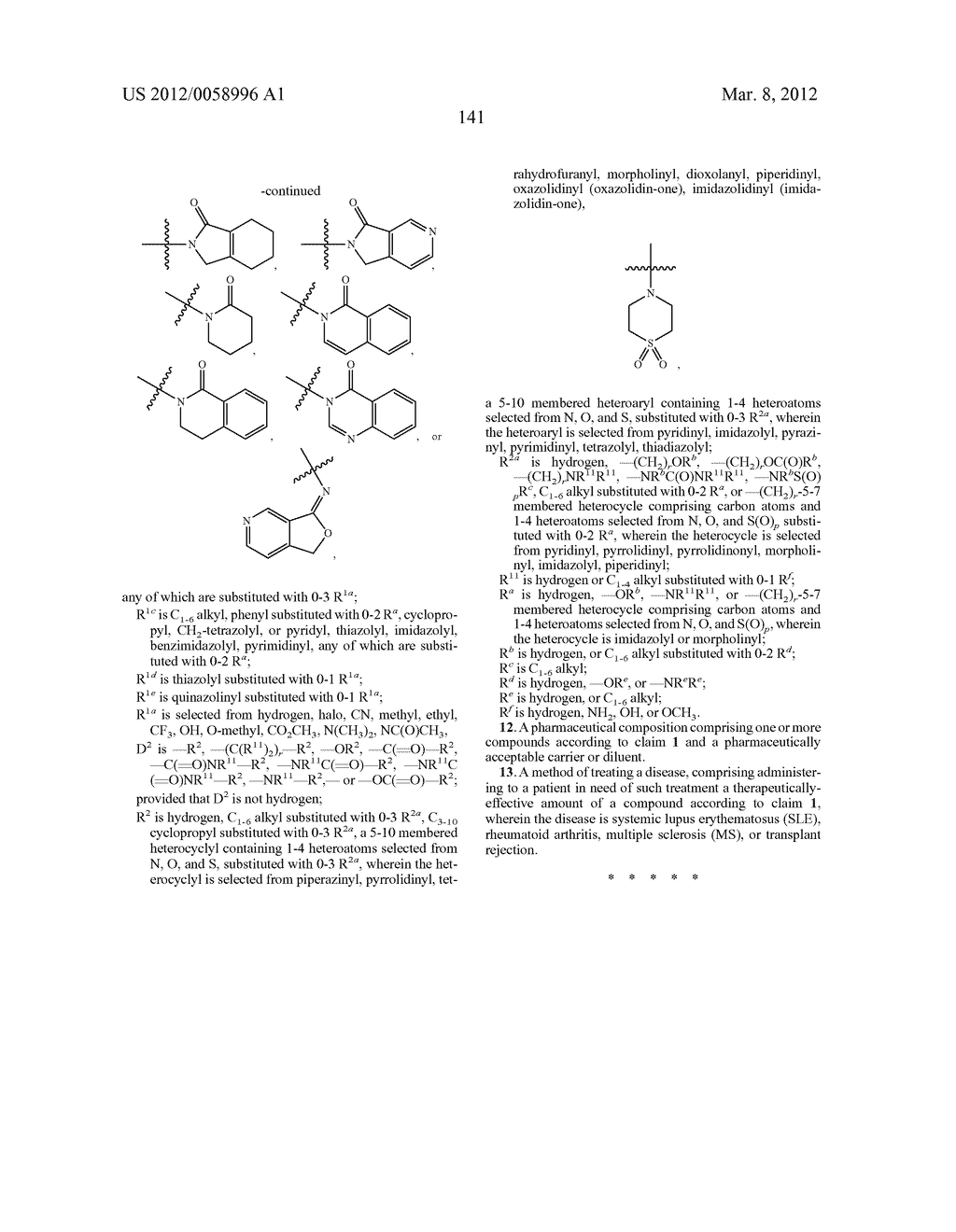 CARBAZOLE CARBOXAMIDE COMPOUNDS USEFUL AS KINASE INHIBITORS - diagram, schematic, and image 142