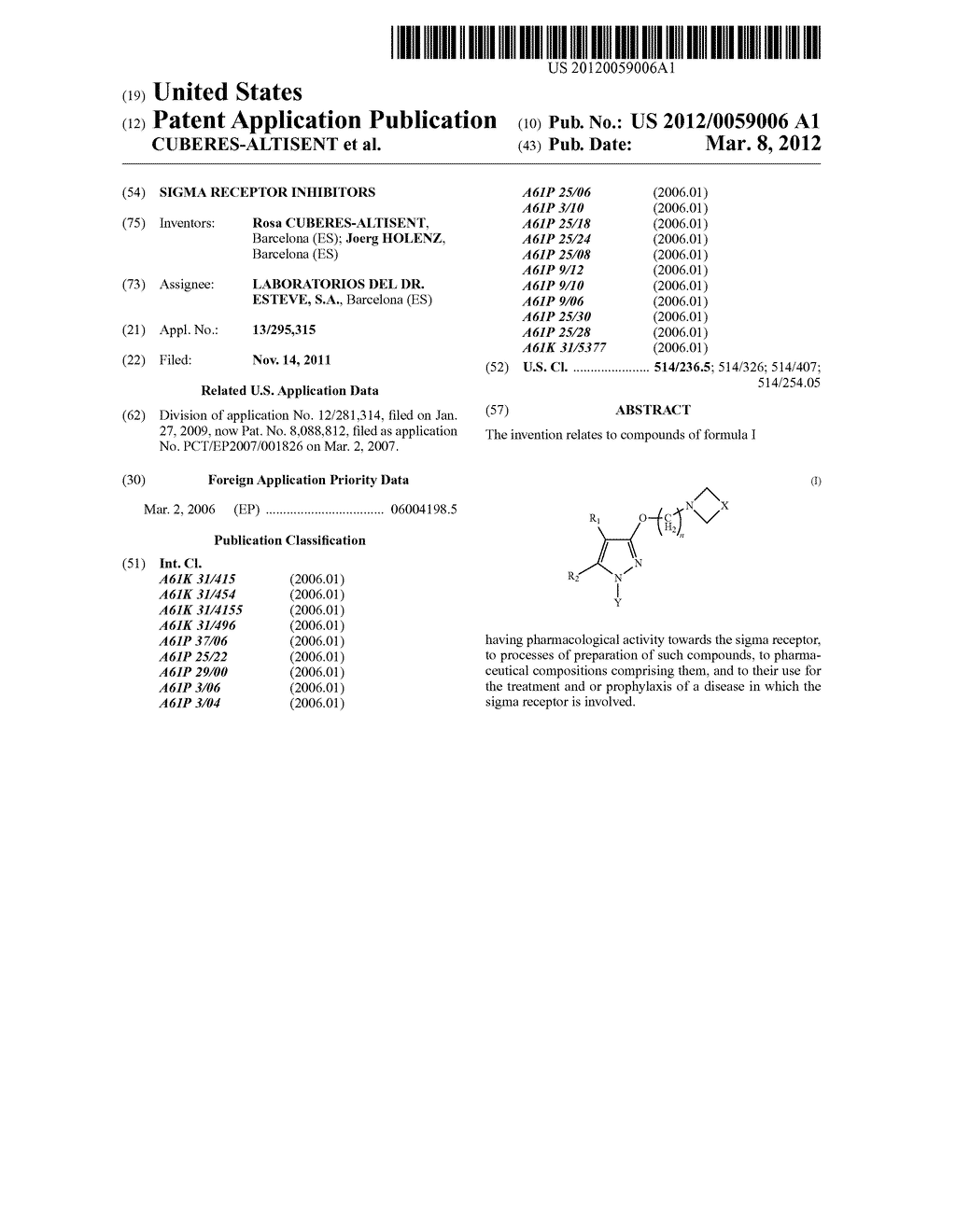 SIGMA RECEPTOR INHIBITORS - diagram, schematic, and image 01