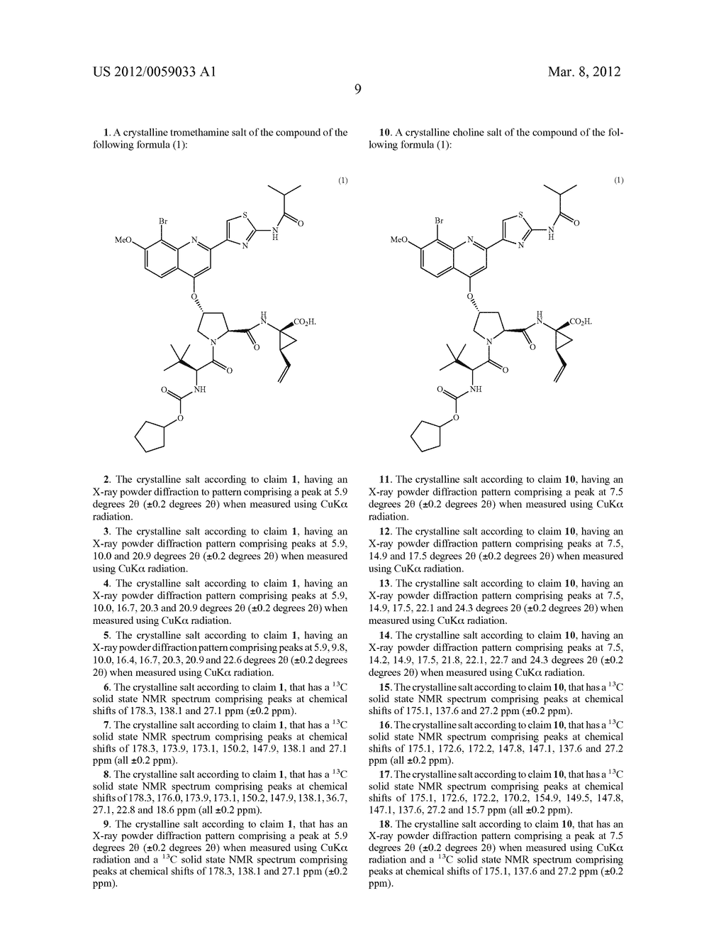 Crystalline Salts of a Potent HCV Inhibitor - diagram, schematic, and image 16