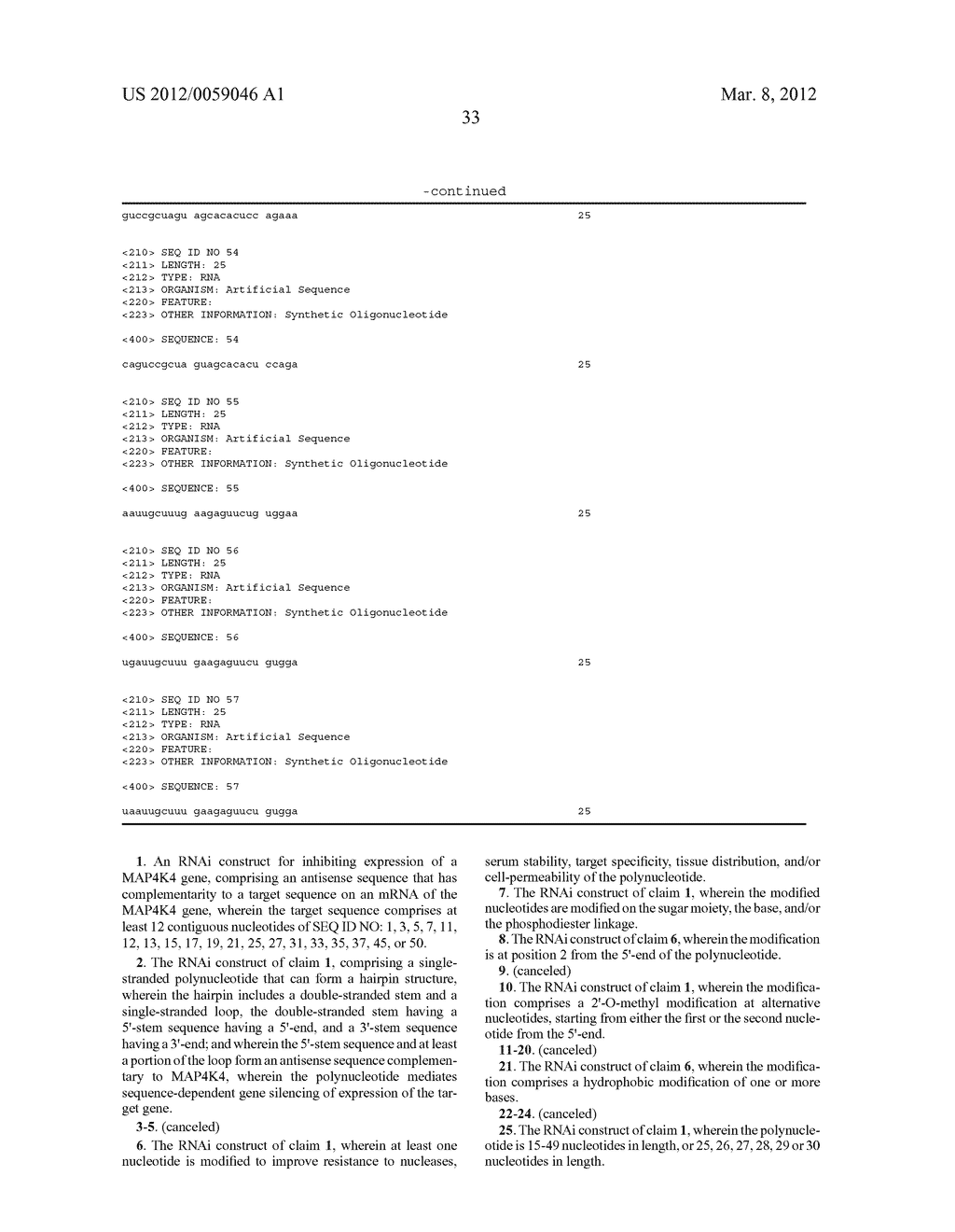 INHIBITION OF MAP4K4 THROUGH RNAI - diagram, schematic, and image 37