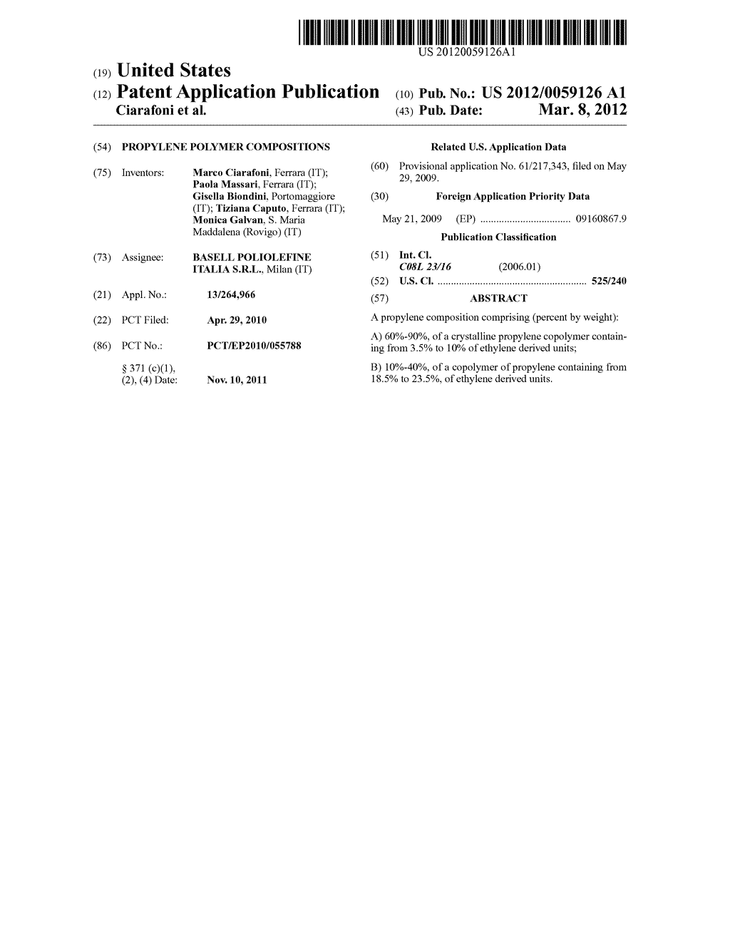 Propylene Polymer Compositions - diagram, schematic, and image 01