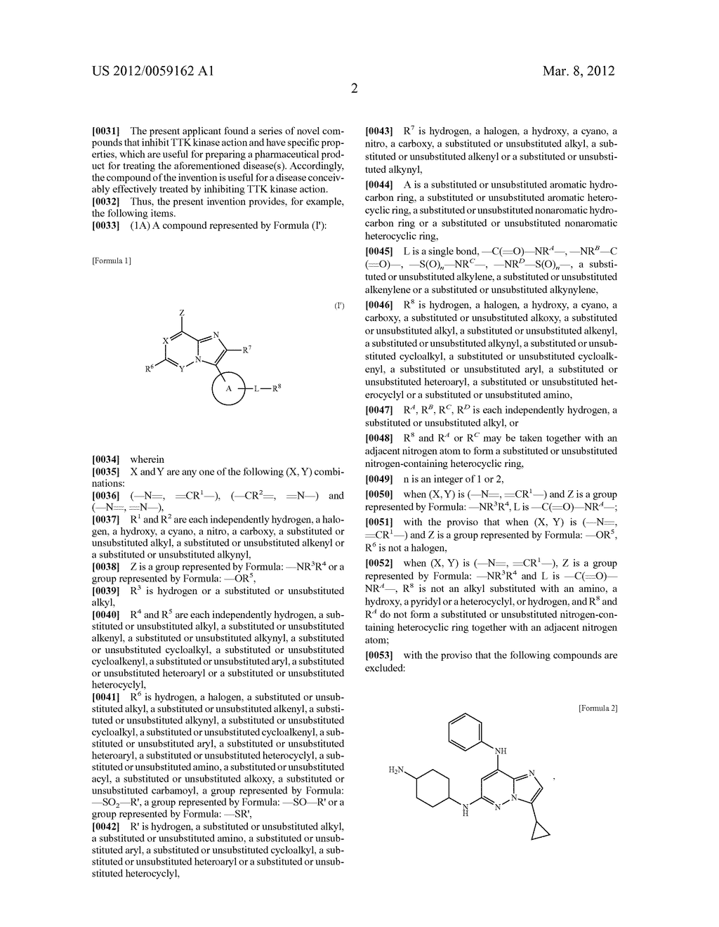 FUSED IMIDAZOLE DERIVATIVE HAVING TTK INHIBITORY ACTION - diagram, schematic, and image 03