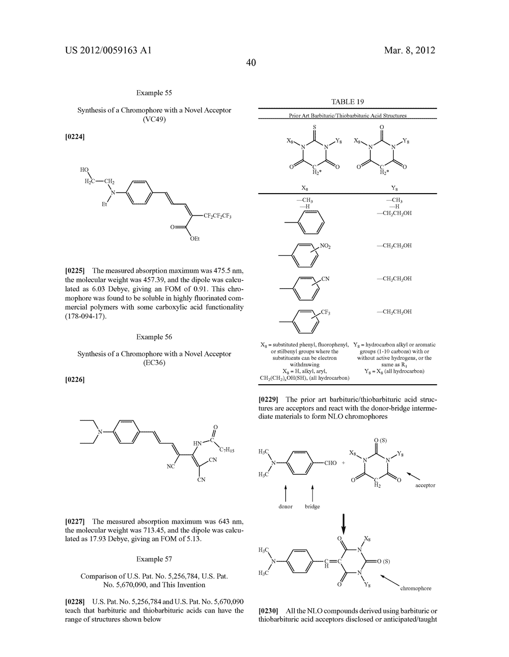 Non-linear opticaly active molecules, their synthesis, and use - diagram, schematic, and image 42