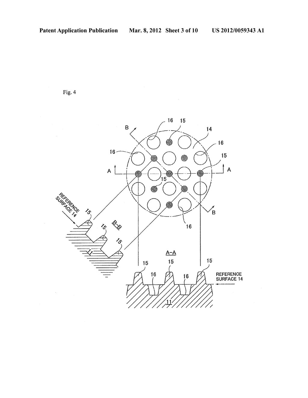 EMBOSS ROLLER AND METHOD FOR PRODUCING SURFACE SHEET USING EMBOSS ROLLER     AND ABSORBENT ARTICLE EMPLOYING SURFACE SHEET - diagram, schematic, and image 04