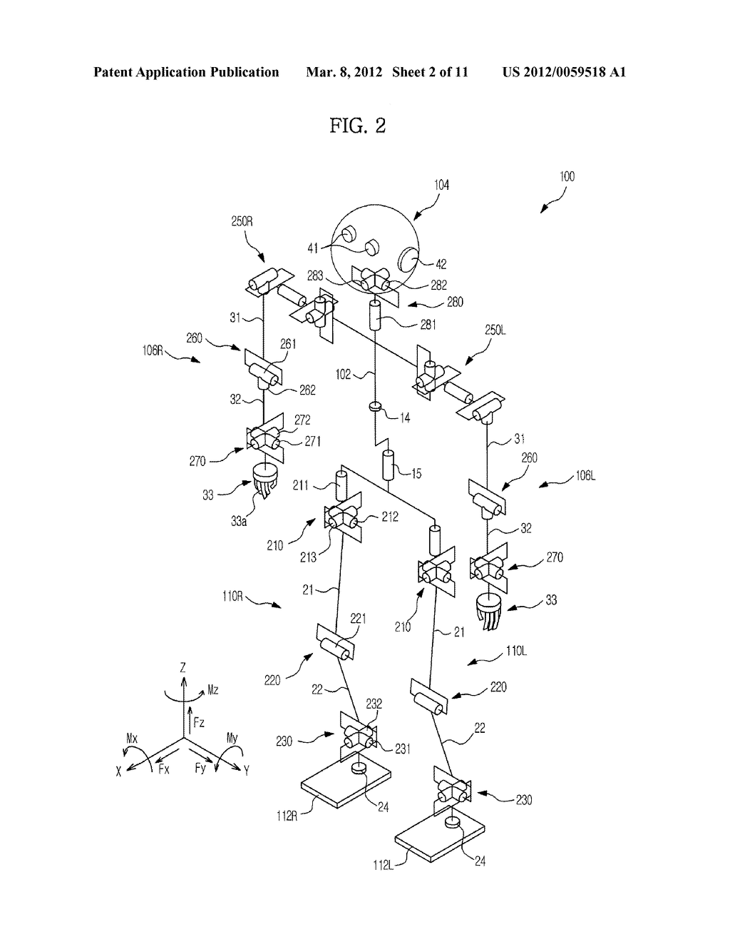 WALKING ROBOT AND CONTROL METHOD THEREOF - diagram, schematic, and image 03