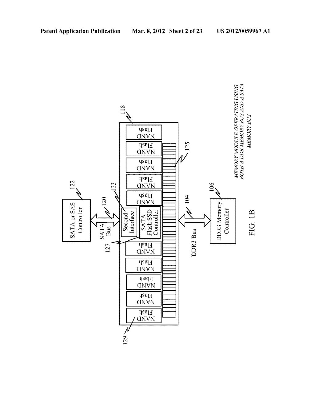 MEMORY BUS ARCHITECTURE FOR CONCURRENTLY SUPPORTING VOLATILE AND     NON-VOLATILE MEMORY MODULES - diagram, schematic, and image 03